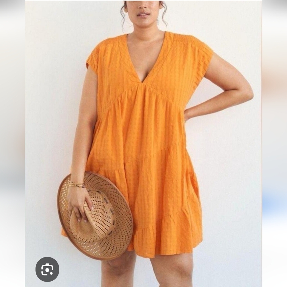 Anthropologie Maeve Juliet Orange Mini Dress Sz 1X